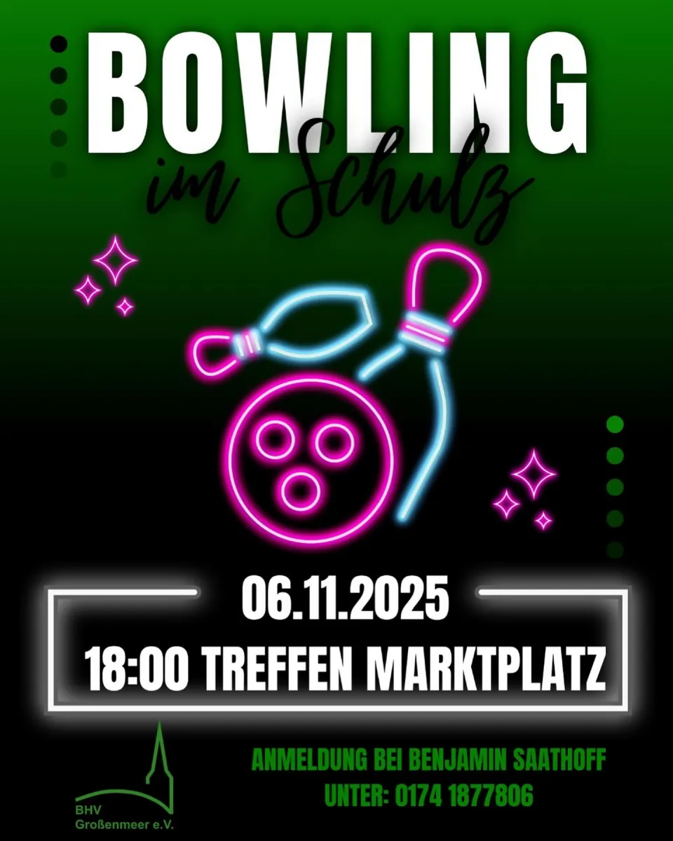+++Save the date: 06.11.2025 - 18:00 Uhr - Bowlingabend+++ Auch in diesem Jahr möchten wir wieder mit euch bowlen gehen! …