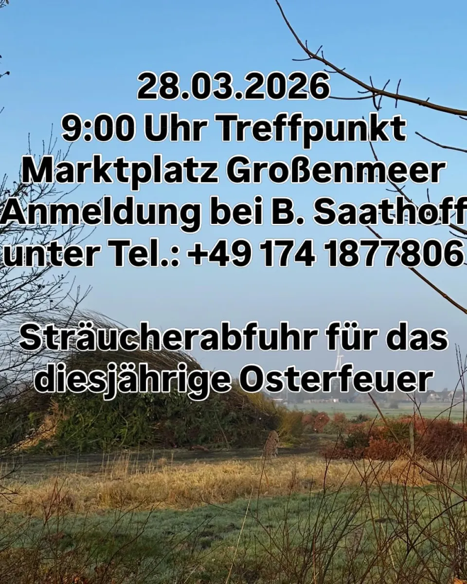 +++Save the date: Sa., 28.03.2026 Sträucherabfuhr+++ Auch in diesem Jahr sammeln wir euren Strauchschnitt gerne ein. Als …