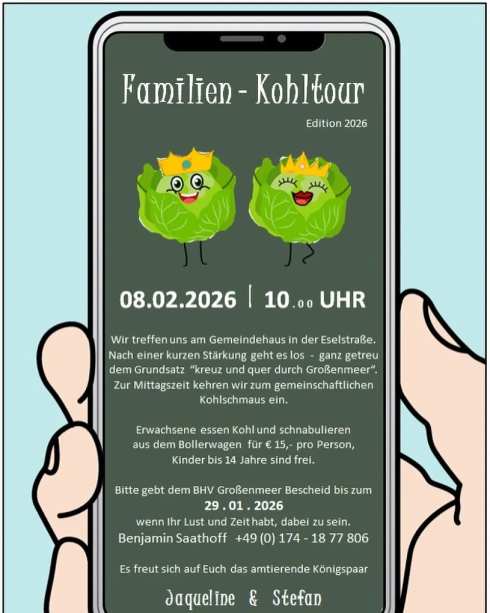 +++Save the date: Familienkohltour am 08.02.2026 // 10:00 Uhr+++ Auch in diesem Jahr veranstaltet der BHV eine Familienk …